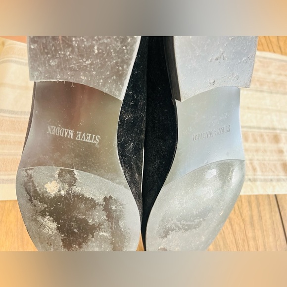 Steve Madden Black Velvet Mens Slip On size 13 Loafer - Picture 6 of 9